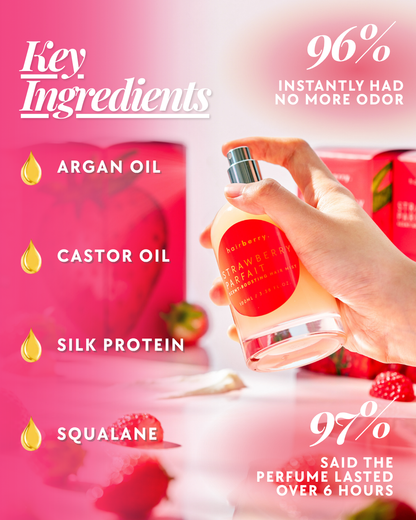 (Argan Infused) Strawberry Parfait Scent-Boosting Hair Mist