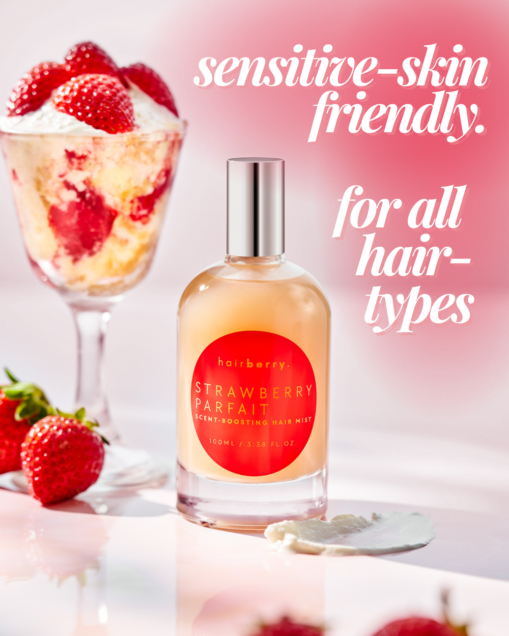 (Argan Infused) Strawberry Parfait Scent-Boosting Hair Mist