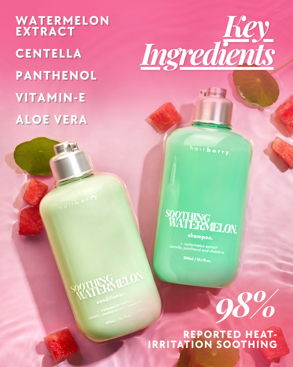 (Watermelon Infused) Soothing Watermelon Shampoo & Conditioner