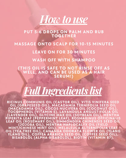 (Grape Infused) Hair Growth - Hair and Scalp Ultimate Elixir